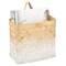 mDesign Woven Ombre Bamboo Hanging Wall Storage Organizer Basket, Natural/White